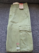 Levi's Ace Cargo Pants Relaxed Fit Green 100 Cotton Size 30x32