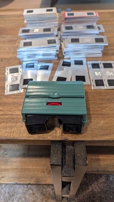 Vintage 3D Stereo View Slides (140 Slides) & One Working Realist 3D Viewer