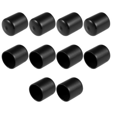 Screw Thread Protectors 27mm ID End Cap Cover Black 30mm Length 10pcs