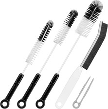 4 Pack Bottle Cleaning Brush Set with Built-In Tweezer Flexible Brushes