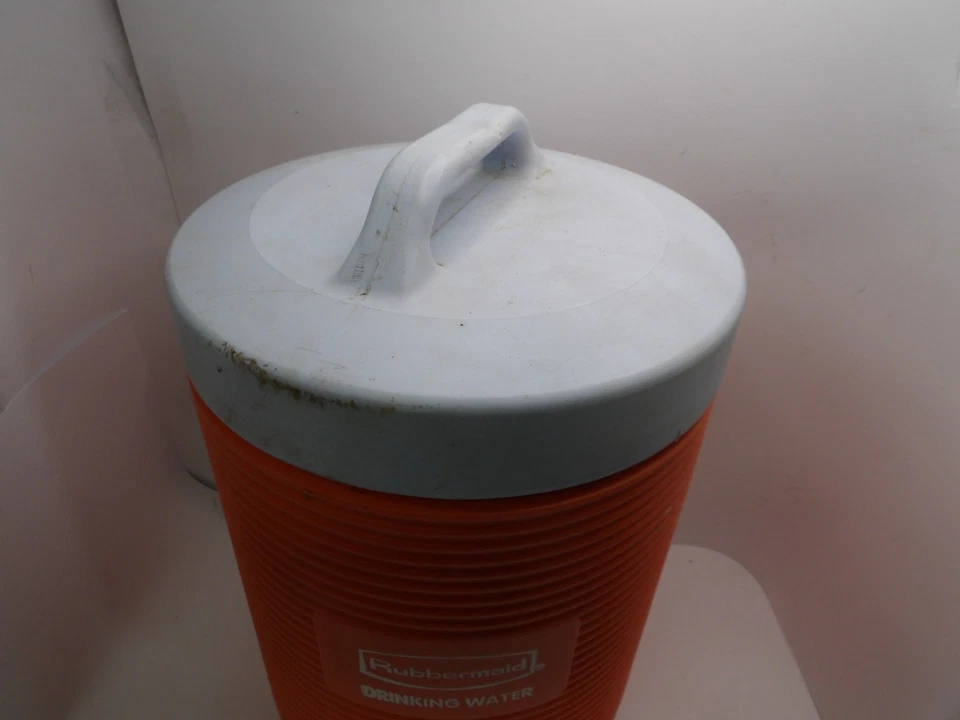 Enfriador de agua Rubbermaid vintage 1996 naranja de 2 galones Foto 4 de 4