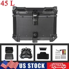 45L S.Steel Trunk Motorcycle Top Case Waterproof Luggage Storage Tour Tail Box
