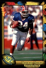 Thurman Thomas 1991 Wild Card #135 Buffalo Bills NFL READ FREE SHIP