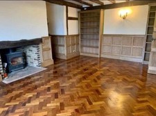 Reclaimed Genuine Burmese Teak Parquet Flooring Bespoke Bitumen Removed