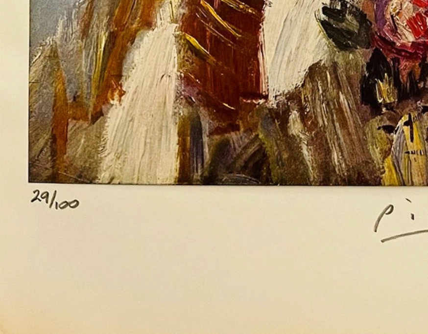 Impresión original firmada a mano de Pablo Picasso con certificado de autenticidad y +$3.500 USD tasación Foto 3 de 4