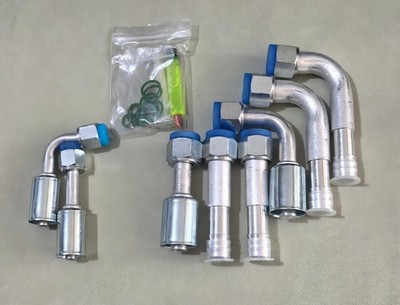 A/C & Heater Hose Firewall Bulkhead Fittings O-rings Aluminum Standard