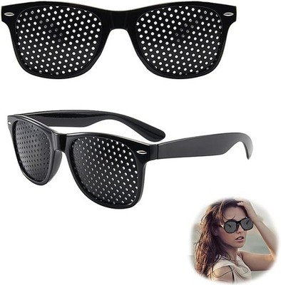 2 Pair Small hole Glasses Eyes Correction Exercise Eyesight Care Improvement NEW