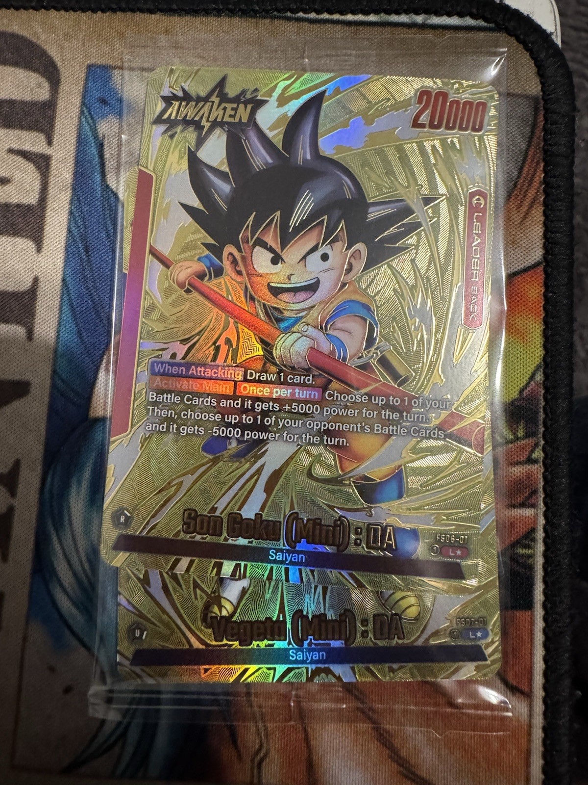 Dragon Ball Fusion World Son Goku & Vegeta Mini Ganador de Oro Fs06-FS07-001