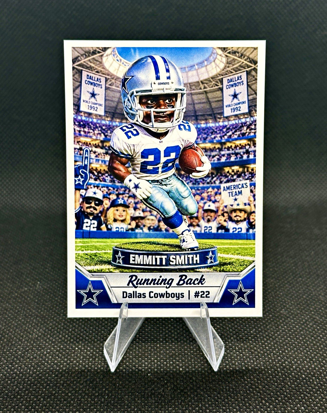 Emmitt Smith Bobblehead Style Custom ACEO Art Card Dallas Cowboys NFL HOF 🏈