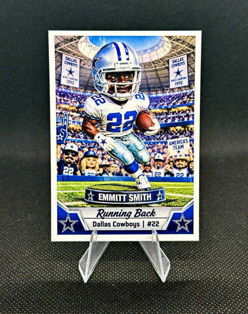 Emmitt Smith Bobblehead Style Custom ACEO Art Card Dallas Cowboys NFL HOF 🏈