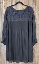 Lane Bryant Shift Dress Chiffon Lace Inlay Flowy Size 20 Romantic Feminine