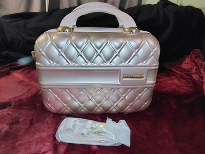 Brand New! Marcy McKenna Hardshell Rose Gold Makeup Bag
