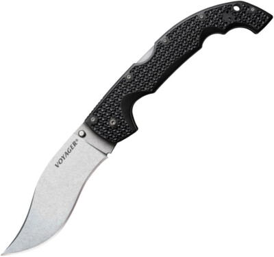 Cold Steel XL Voyager Lockback Black Folding Vaquero AUS-10A Pocket Knife