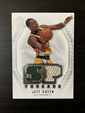 Jeff Green 2008-09 SP Rookie Threads Dual Relic #T-JG GU Jersey Thunder Sonics