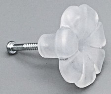 FLOWER KNOBS 35mm clear semi-translucent cupboard door cabinet drawer knob (565)