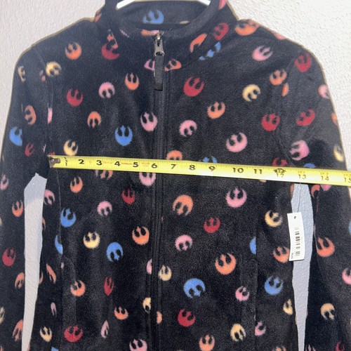 NEW Disney Star Wars Rebel Sign Youth XL(12) Full-Zip Mock Jacket! MEASURMENTS! - Picture 7 of 9