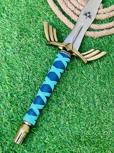 Custom HandMade Viking Zelda Sword Stainless Steel J2 Blade Metal Handle W/Case - Picture 6 of 7