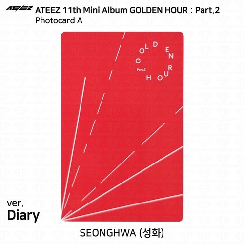Mini álbum ATEEZ The 11th Golden Hour Pt.2 a diario para ver tarjeta fotográfica postal - Imagen 46 de 156