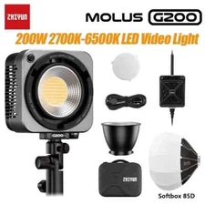 ZHIYUN Molus G200 200W Bi-Color 2700K-6500K LED Video COB Light APP with Softbox
