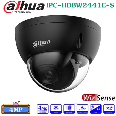 Dahua 4MP IPC-HDBW2441E-S IR WizSence IP Built in MIC POE BLACK Dome Camera LOT