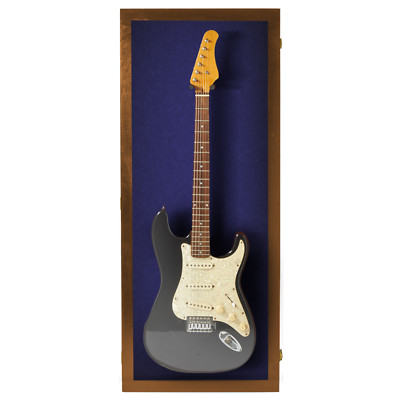 Walnut Finish Guitar display case Solid hardwood with Locks 