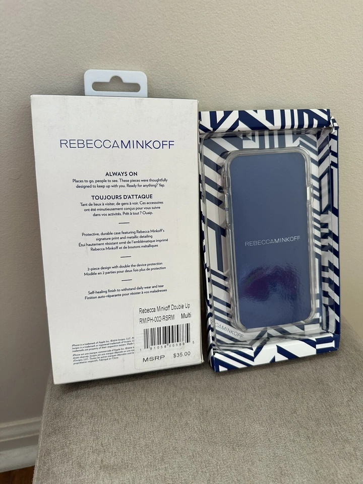 Funda Doble Rebecca Minkoff Gafas Brillo Moda Rosa para iPhone 7 Foto 3 de 4