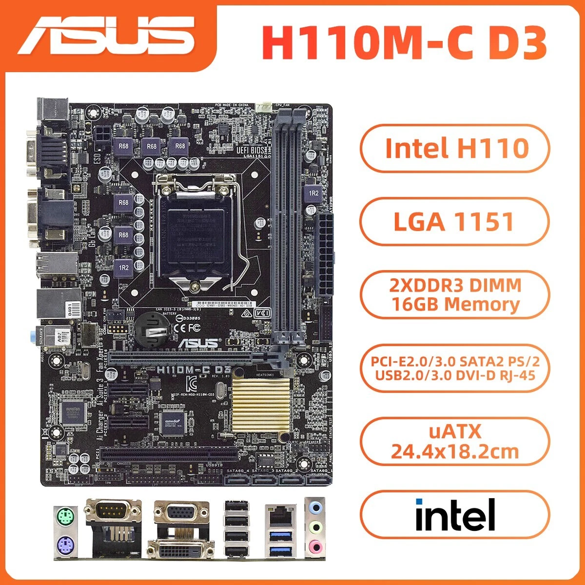 Asus h110m deals d3