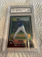 NEFTALI FELIZ RANGERS 2009 BOWMAN CHROME ROOKIE RC # BDP17 GRADED 10 L@@@K