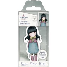Gorjuss Girl SANTORO Cling Unmounted Rubber Stamp Waiting GOR 907151 NEW