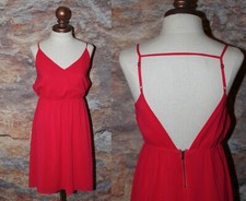 Alice and Olivia Pink Silk Strappy Blouson Open Back Mini Dress S