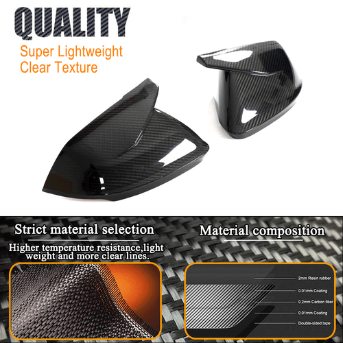 Dry Carbon Spiegelkappen Außenspiegel Gehäuse Passt für Audi RSQ8 RS Q8 2021-23 - Bild 8 von 12