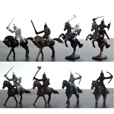 28PC Medieval Knights Warriors Horses Soldiers Figures Model/ Playset Toy