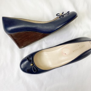 cole haan navy blue wedges