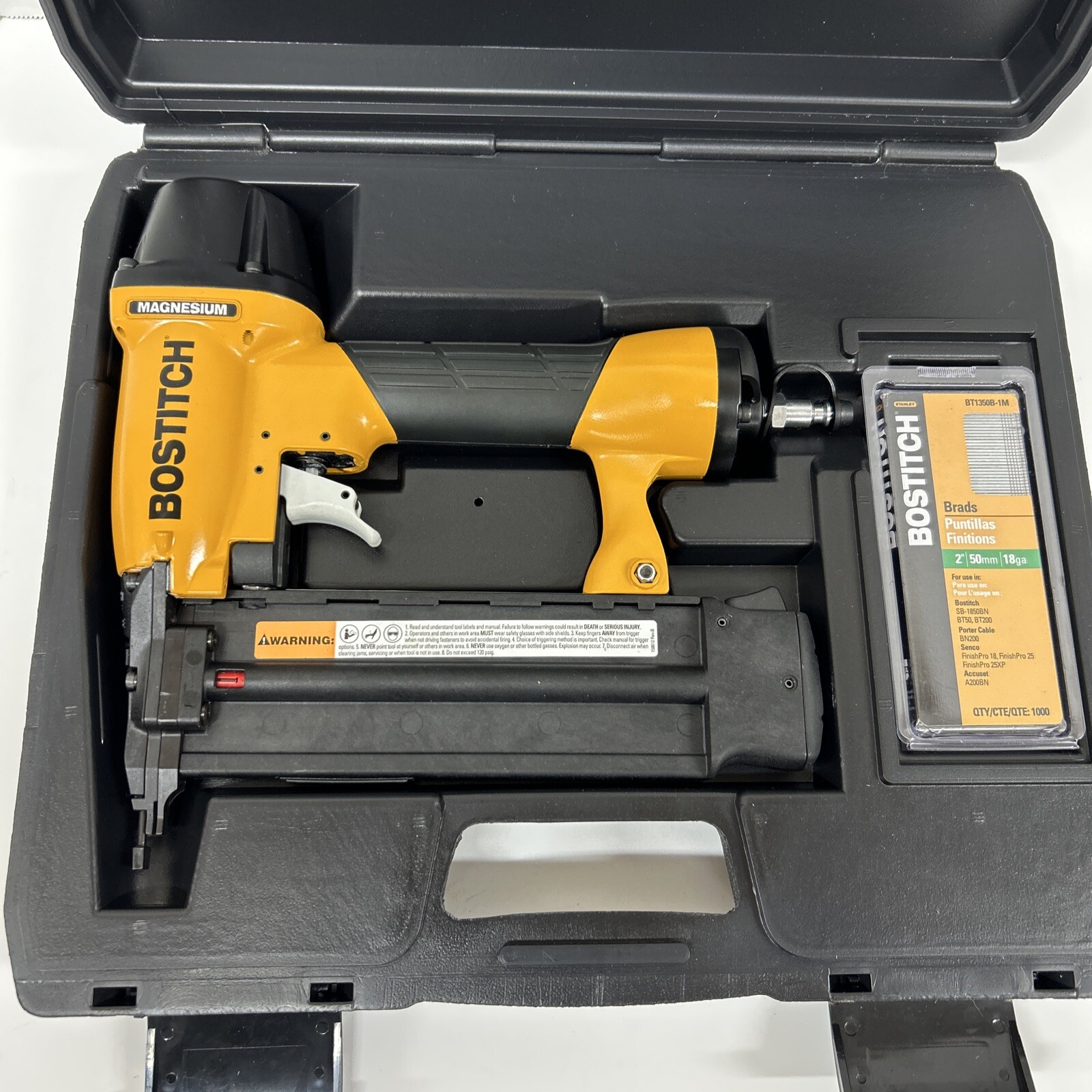 BOSTITCH BT200 Industrial Oil Free Brad Nailer Slightly Used Comes With