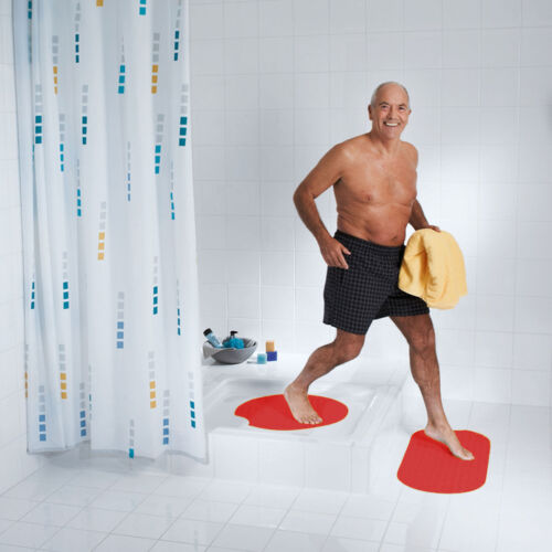 Duscheinlage Anti-Rutsch Matte Dusche Rutschfest von Ridder Techno Rund Rot - Bild 3 von 5