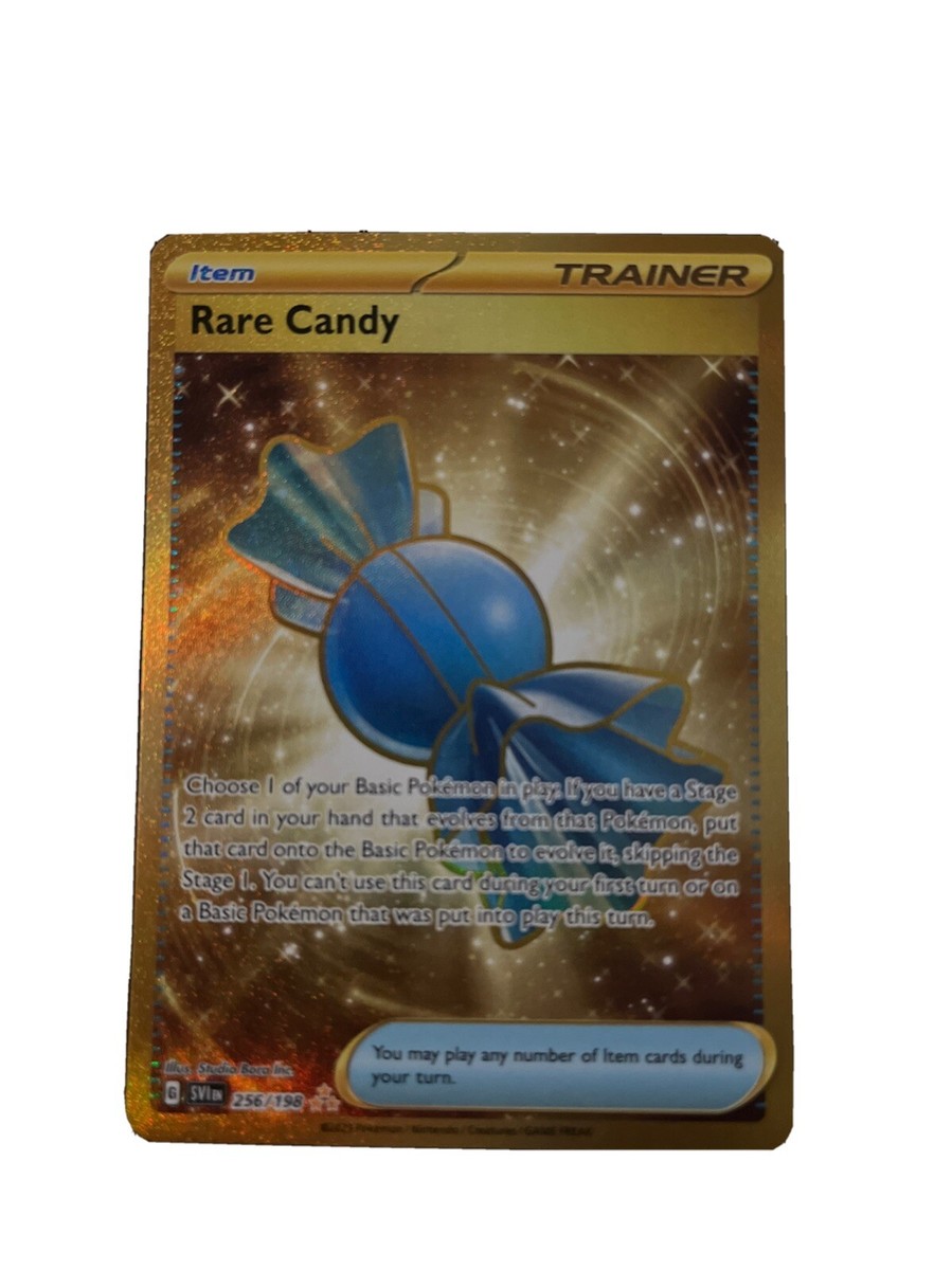 Gold Rare Candy Secret Rare Pokemon Scarlet and Violet 256/198 NM Near Mint Gold Rare Candy Secret Rare Pokemon Scarlet and Violet 256/198 NM Near Mint