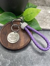 5" Leather Rhinestone Keychain  You Are Awesome Charm New Free Ship A3309