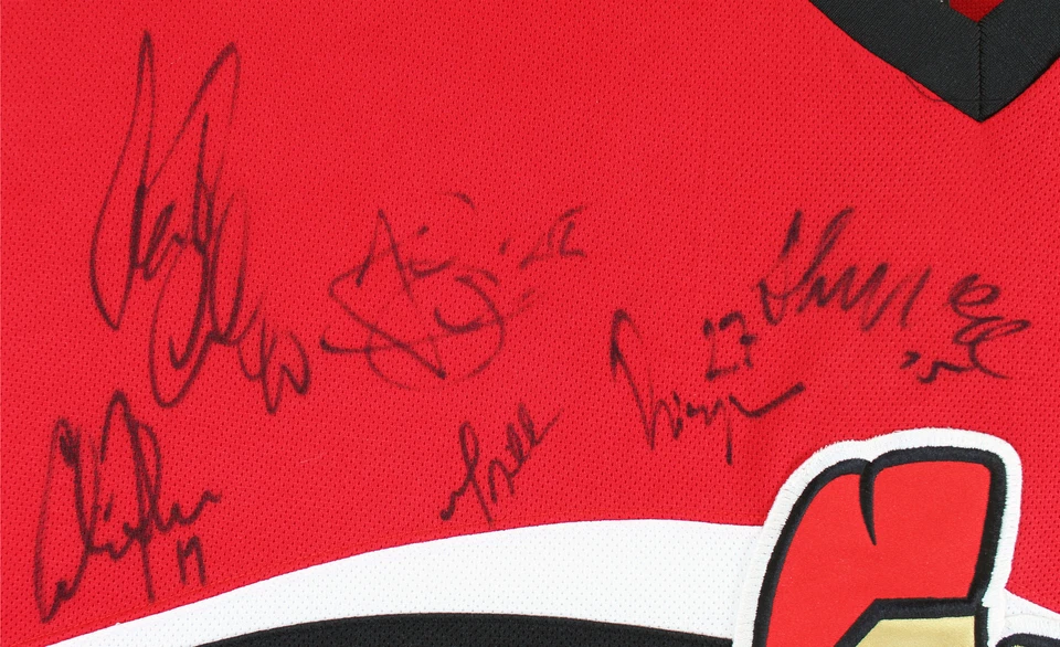 2000-01 Senators (11) Hossa, Forbes +9 Signed Red Pro Player Jersey BAS #AB14589 - Image 2 of 4