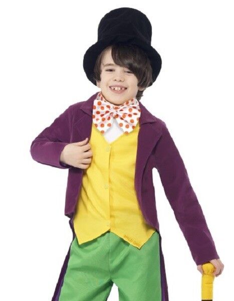 Bambini Roald Dahl Willy Wonka Costume Libro Giorno Vestito By Smiffys