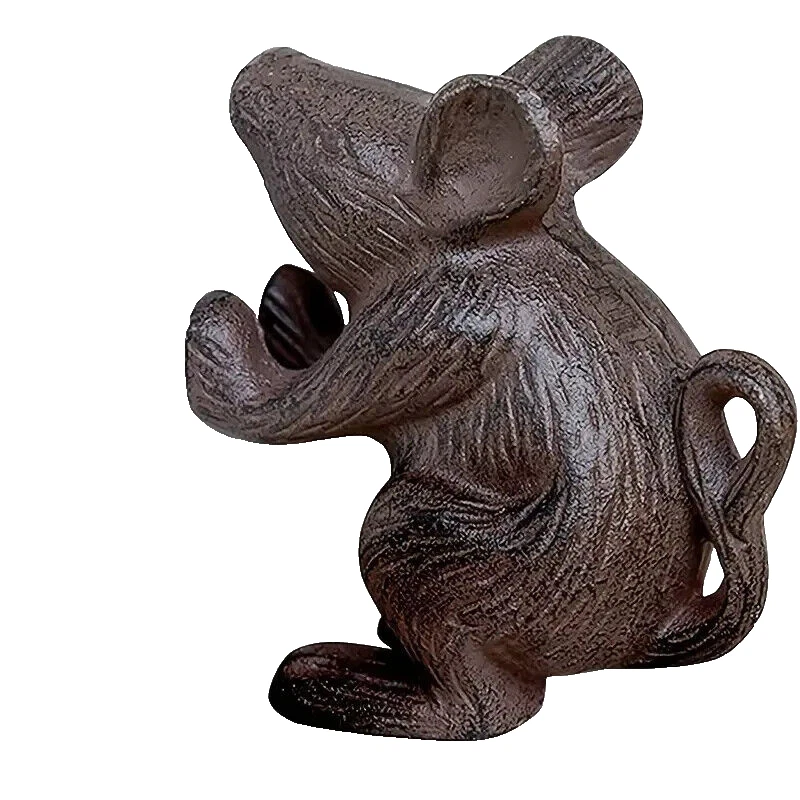 Tapón de puerta vintage de hierro fundido con sujetalibros marrón de 4,5 pulgadas de alto Foto 2 de 2