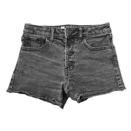 GAP Denim Girl’s Size 14 Black Wash Button Fly High Rise Denim Shorts