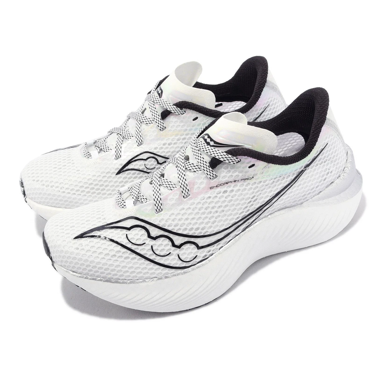 Saucony Endorphin Pro 3 White Black Women Racing Running Shoes S10755-11