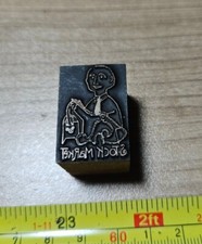 Vintage Letterpress Printing Block Stock Market Wall Street Related Ticker Tape