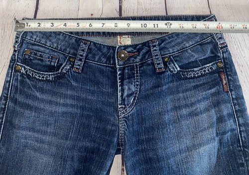 Silver Jeans “Santorini” Jeans Low Rise Blue Jeans Women’s Size W29 90s /Y2K - Picture 6 of 11