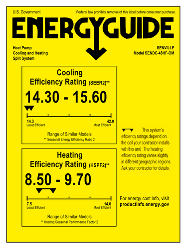 4 Ton Central Air Conditioner Heat Pump Split System - 48,000 BTU - Picture 9 of 9