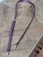 Burgundy Leather Handbag Replacement Strap Gold Toned Hardware 43-47"