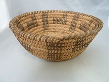 Native American Weave Basket Bowl Tray. Nice Design. Approx 3.5" T & 8.75" L