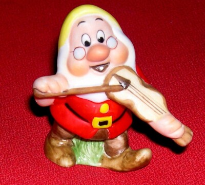 Disney Schmid Doc Weihnachtsfigur Geige Schneewittchen Zwerge 50th Anniversary