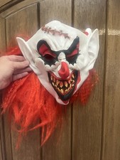 Mario Chiodo Studios Scary Horror Clown Halloween Mask 2007 EUC