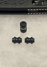 Matte Black Aluminum Thumb Stud/Standoffs For Benchmade 535 Bugout Knife